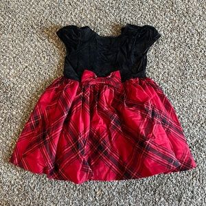 Formal red and black dress with headband